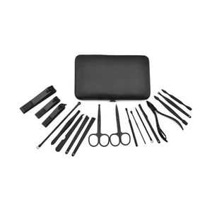 Kit Manicura Facial Portátil Acero Inoxidable Set Cuidado 18 Piezas
