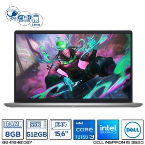 Computador Portatil Dell Inspiron 15 Intel core i3-1215U Ram 8GB - 512GB FHD 15,6