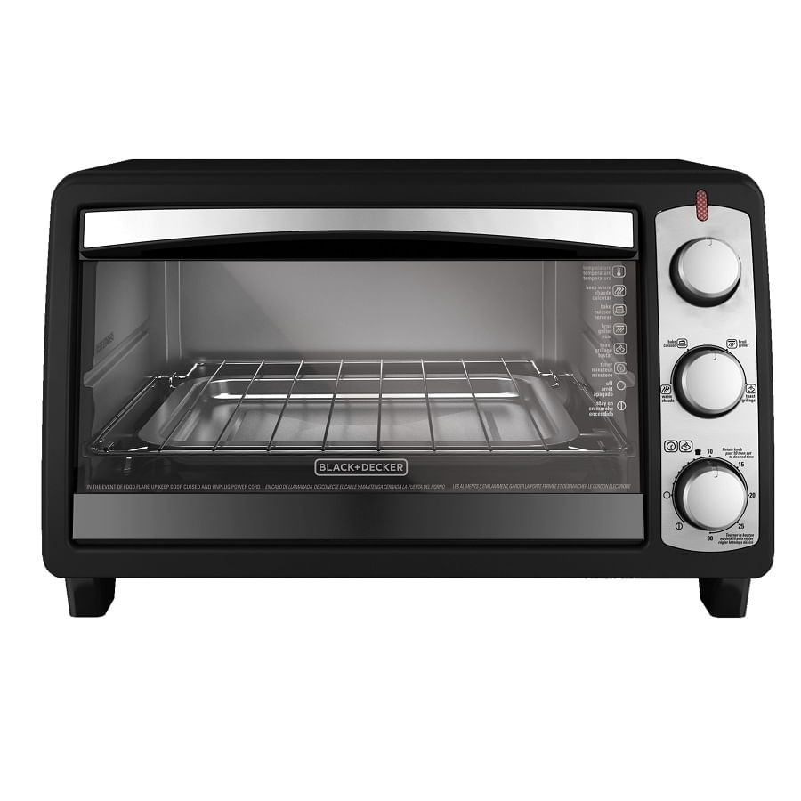 Horno Tostador Black+Decker/ 6 Rebanadas/ Gris