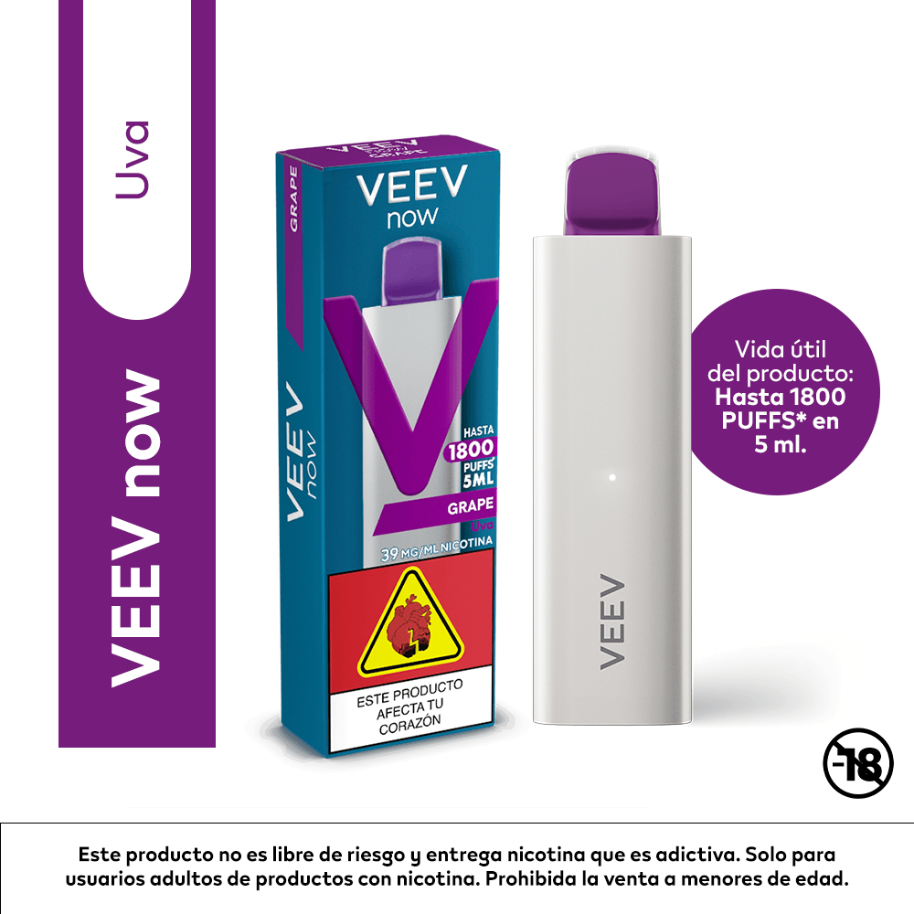 veev now 5ml disposable vape VAPE VEEV NOW GRAPE 3.5% 5ML 1800 PUFF