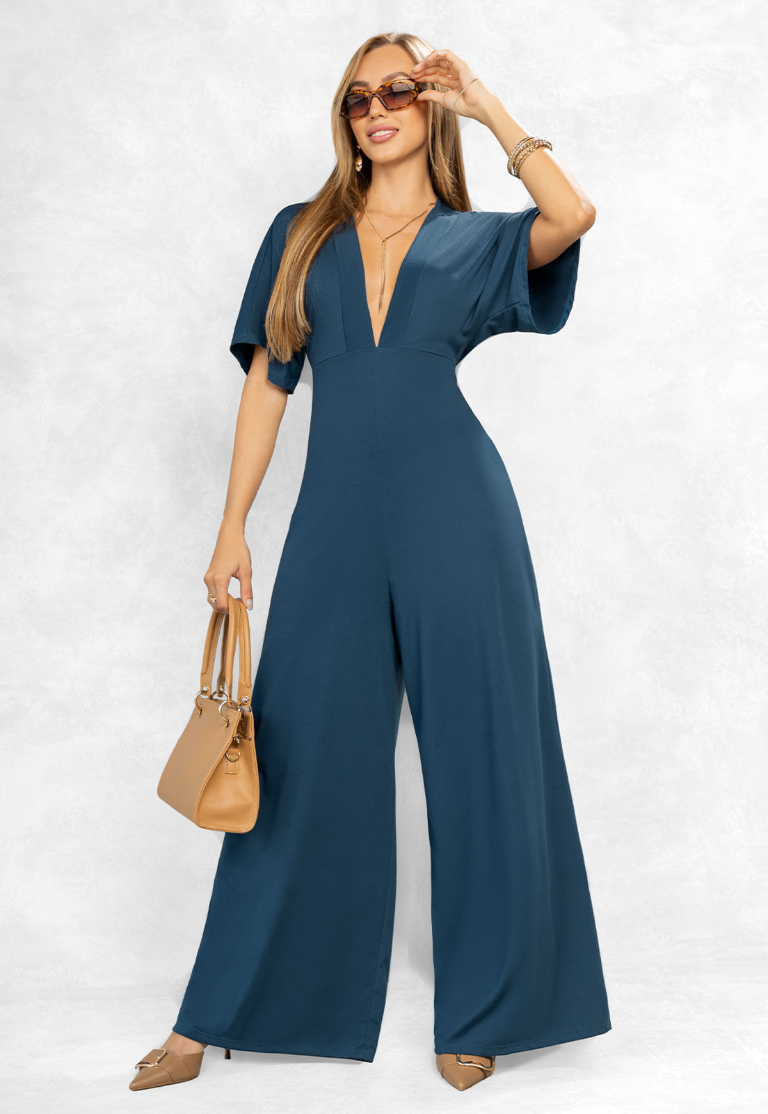 Enterizos cortos holgados para mujer Comodidad y estilo - Main Image