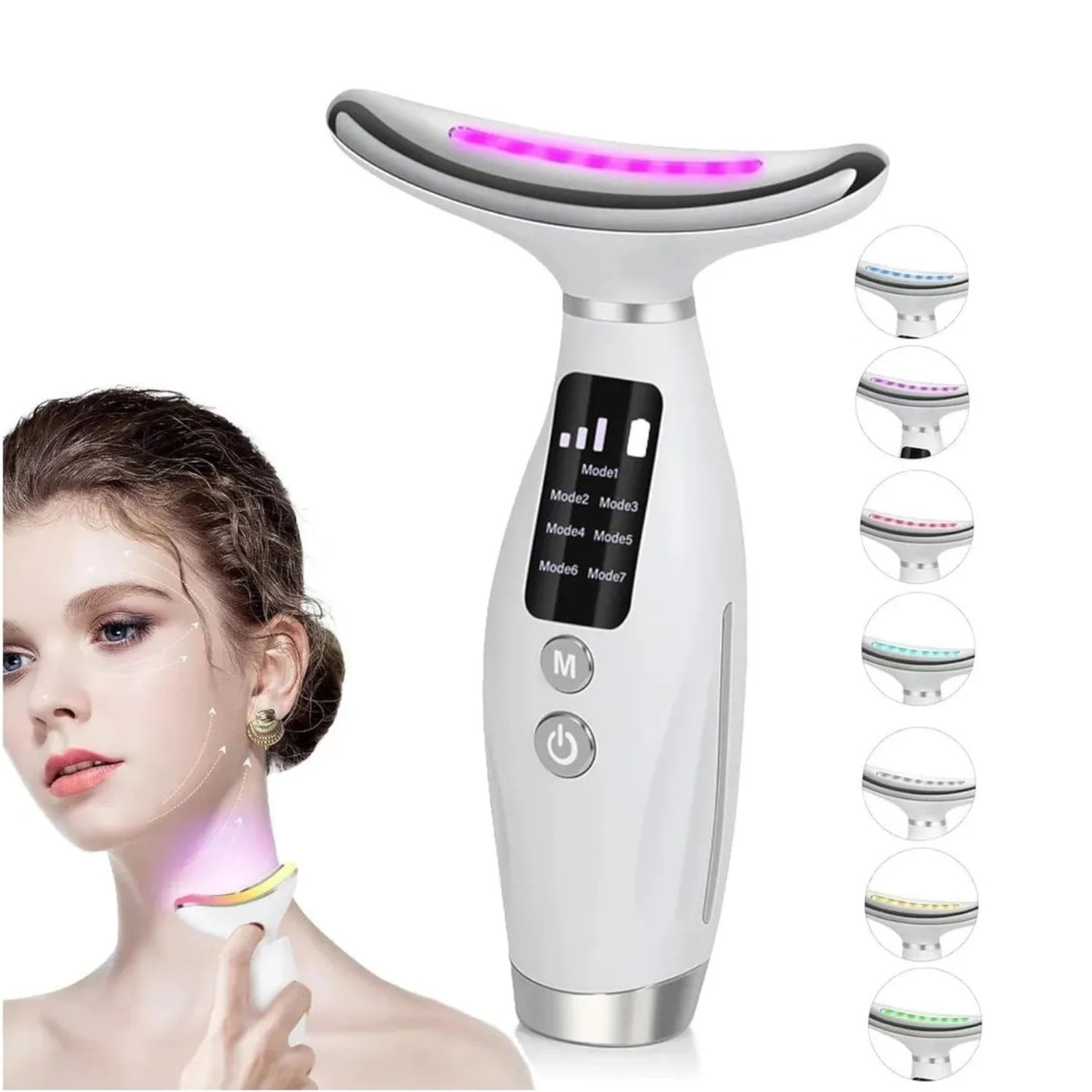 Masajeador Facial Reafirmante Con Luz Led Para Arrugas - Olímpica