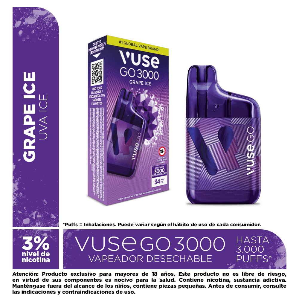 CAPS VUSE GO 3000 V2.0 GRAPICE 3%34MG/ML