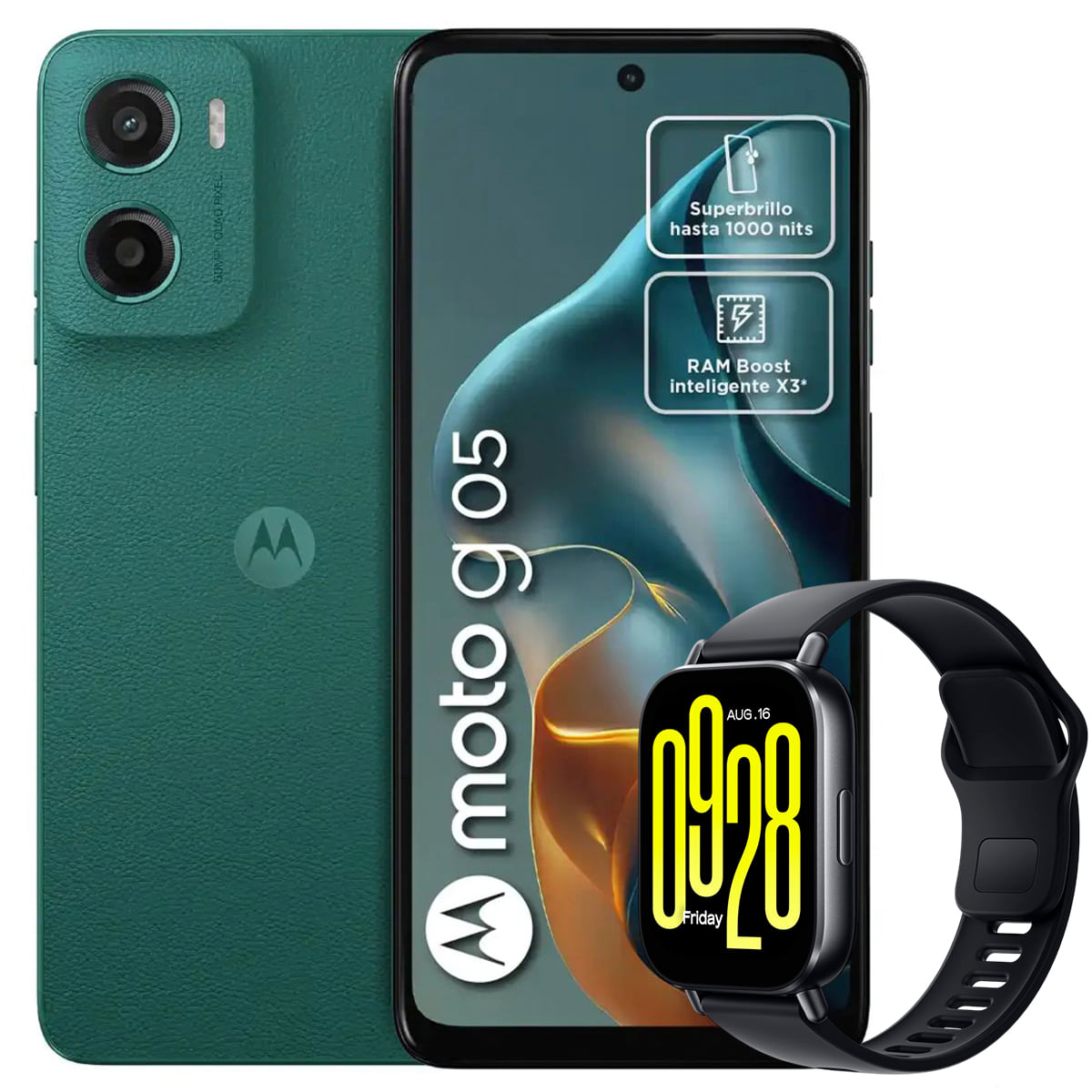 Celular Motorola Moto G05 128GB/4GB Verde Watch Active Blk