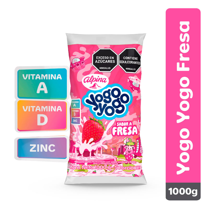 Yogo yogo fresa 1000 g ALIMENTO LACTEO YOGO YOGO 1000 g, FRESA