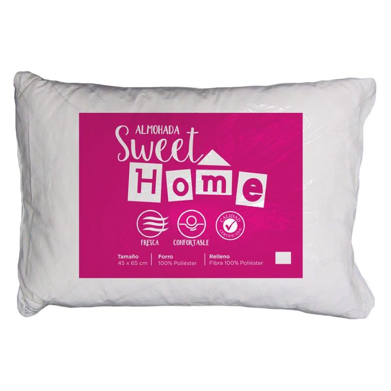 Almohada-SWEET-HOME-45x65---Microfibra---Blanca