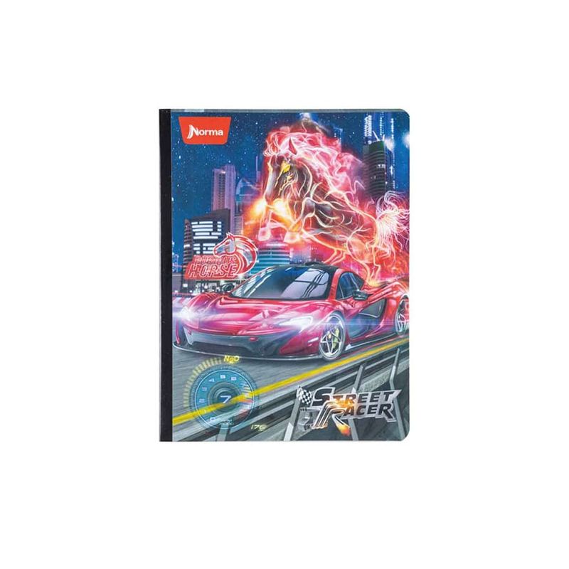 Cuaderno-Cosido-Street-Racer-Mediano-NORMA-100-Hojas-1-Materia-Doble-Linea