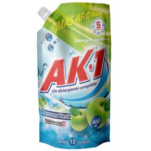 Detergente Liquido Ak-1 Manzana Verde Doypack 900 Ml