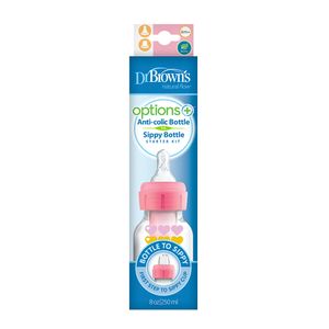Kit de Transición Dr. Brown's 2 en 1 Options Rosa 8 Oz