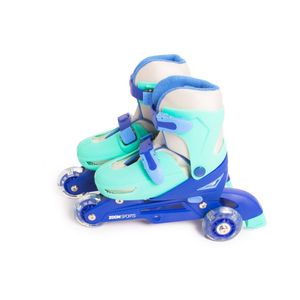 Patines En Linea 2 en 1 Zoom Fast Azul Talla SS (27-30)