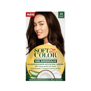 Soft Color Tintura Semi-Permanente Kit Castaño Oscuro 30
