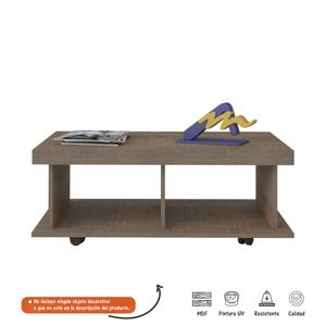 Mesa De Centro Bertolini Dunas Canela 35X90X59