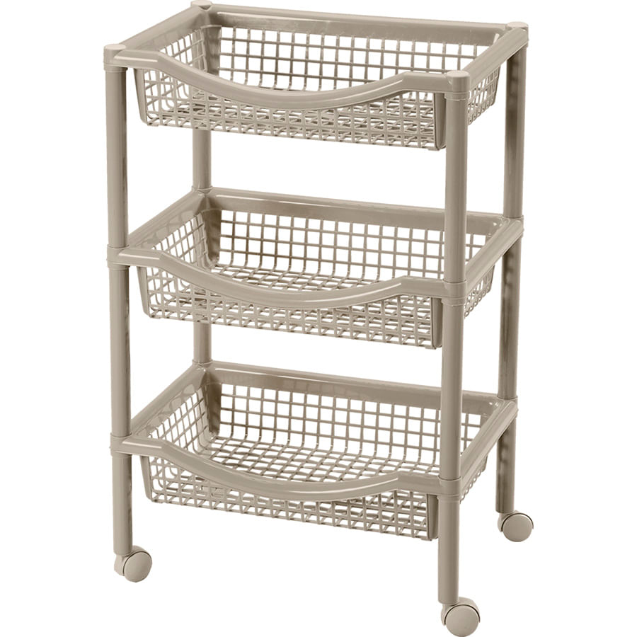 Canasta Móvil Rimax Rectangular Taupe 3751 Canasta Móvil RIMAX Rectangular Taupe