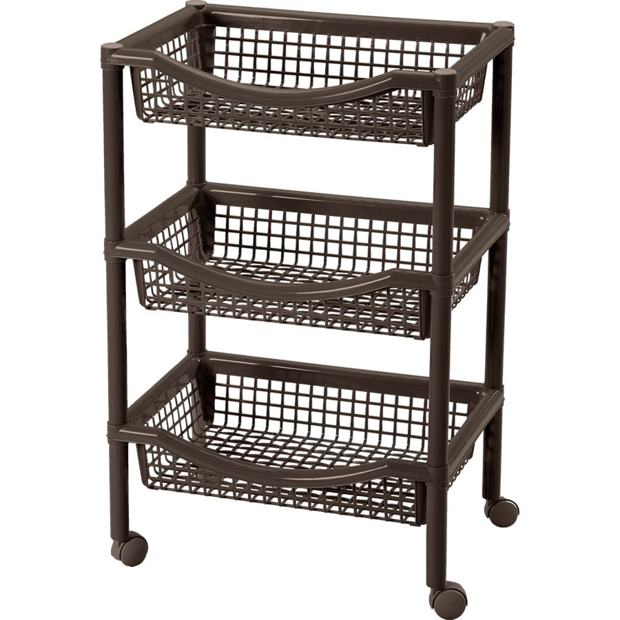 Canasta Móvil Rimax Rectangular Wengue 11999 Canasta Móvil RIMAX Rectangular Wengue