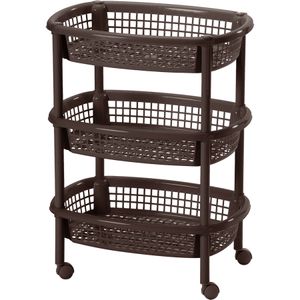 Canasta Móvil Rimax Ovalada Wengue 9852