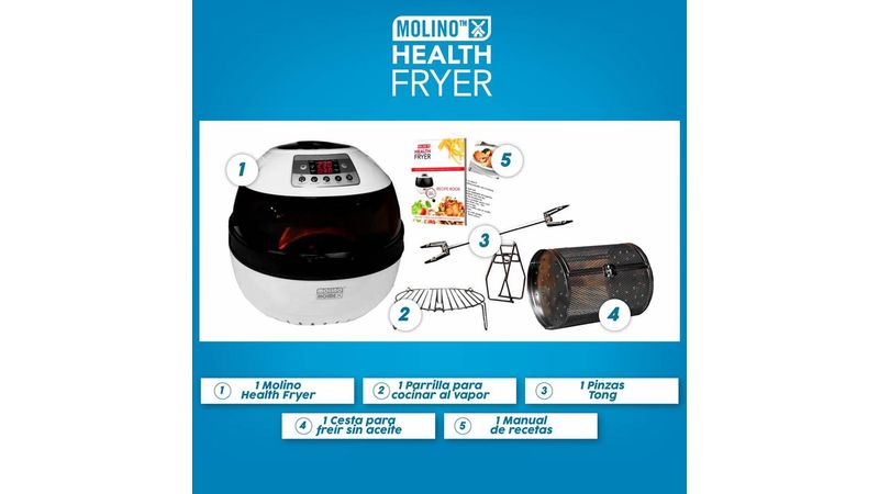 Olla Freidora Manual Cosina Sin Aceite Multifuncional Hogar Negro