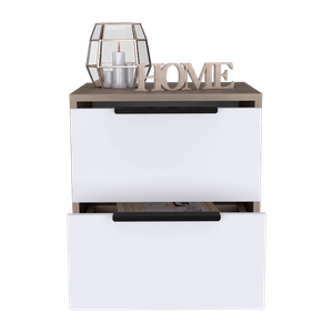 Mesa De Noche RTA Design Kaia Rovere Blanco x 2 Unidades