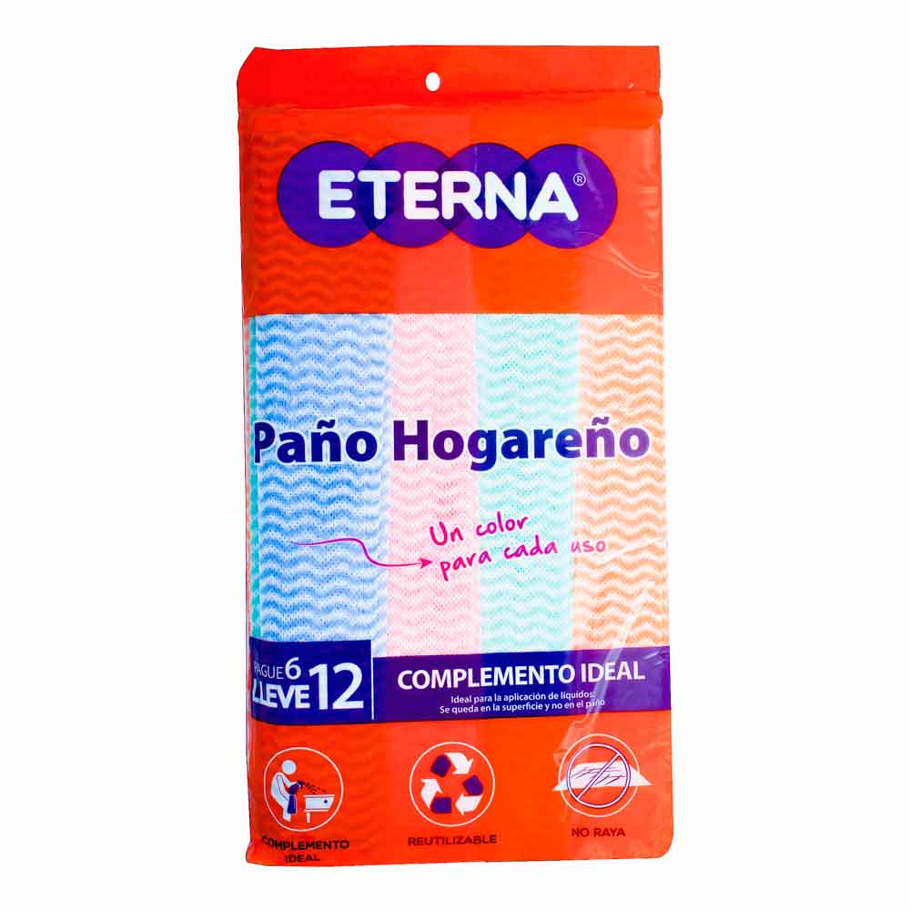 Paño microfibra Eterna colores surtidos x 1 und