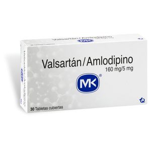 Valsartan/Amlodipino 160 Mg / 5 Mg MK X30 Tabletas