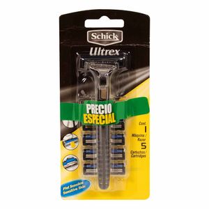 Máquina de Afeitar Schick Ultrex + Repuestos