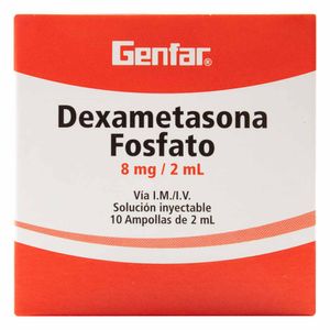 Dexametasona Fosfato 8 Mg/2 ML Genfar X10 Ampollas