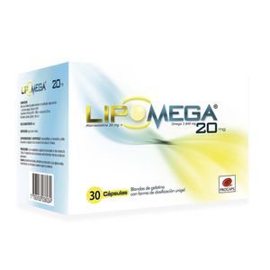 Lipomega 20 Mg Procaps Caja X 30 Capsulas