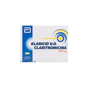 Klaricid U.D Claritromicina 500 Mg X10 Tabletas