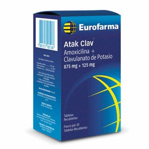 Atak Clav 875 / 125 Mg Frasco X 20 Tabletas