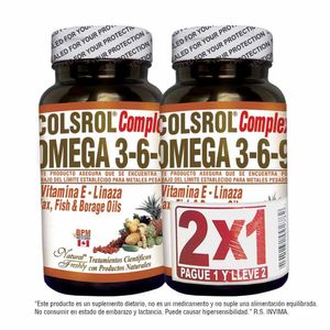 Colsrol Complex Omega 3,6,9 Frasco X60 Softgels 2X1 Oferta