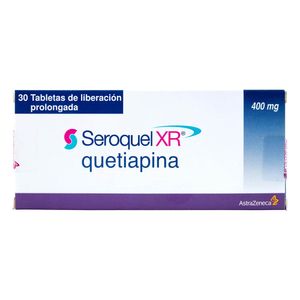 Seroquel XR Quetiapina 400 Mg Astrazeneca X30 Tabletas
