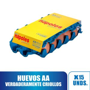 Huevo Nápoles Rojos AA X15 Unds
