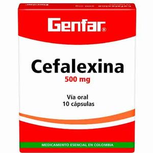 Cefalexina 500 Mg Genfar X10 Cápsulas