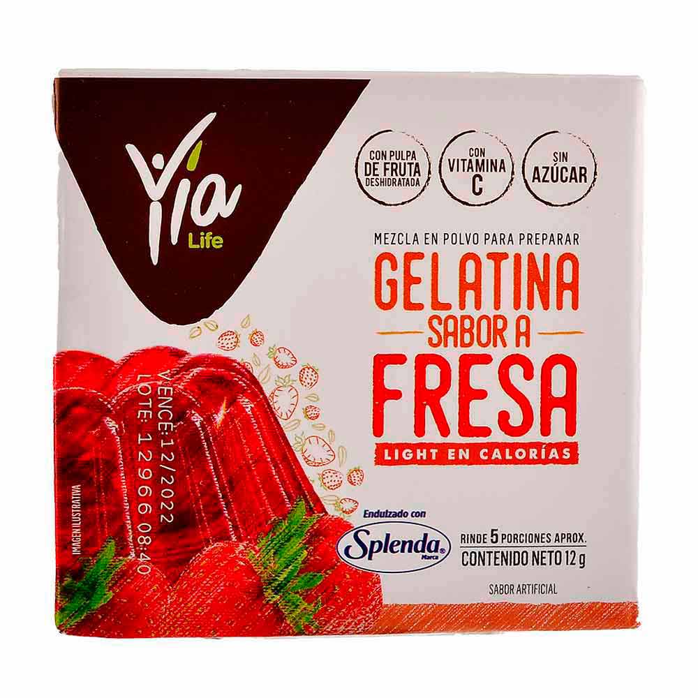 Gelatina sin Azúcar 100g. sabor Fresa - Shop Duche