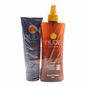 Protector Solar Nude Spf 70 120 Ml + Bronceador 120 Ml