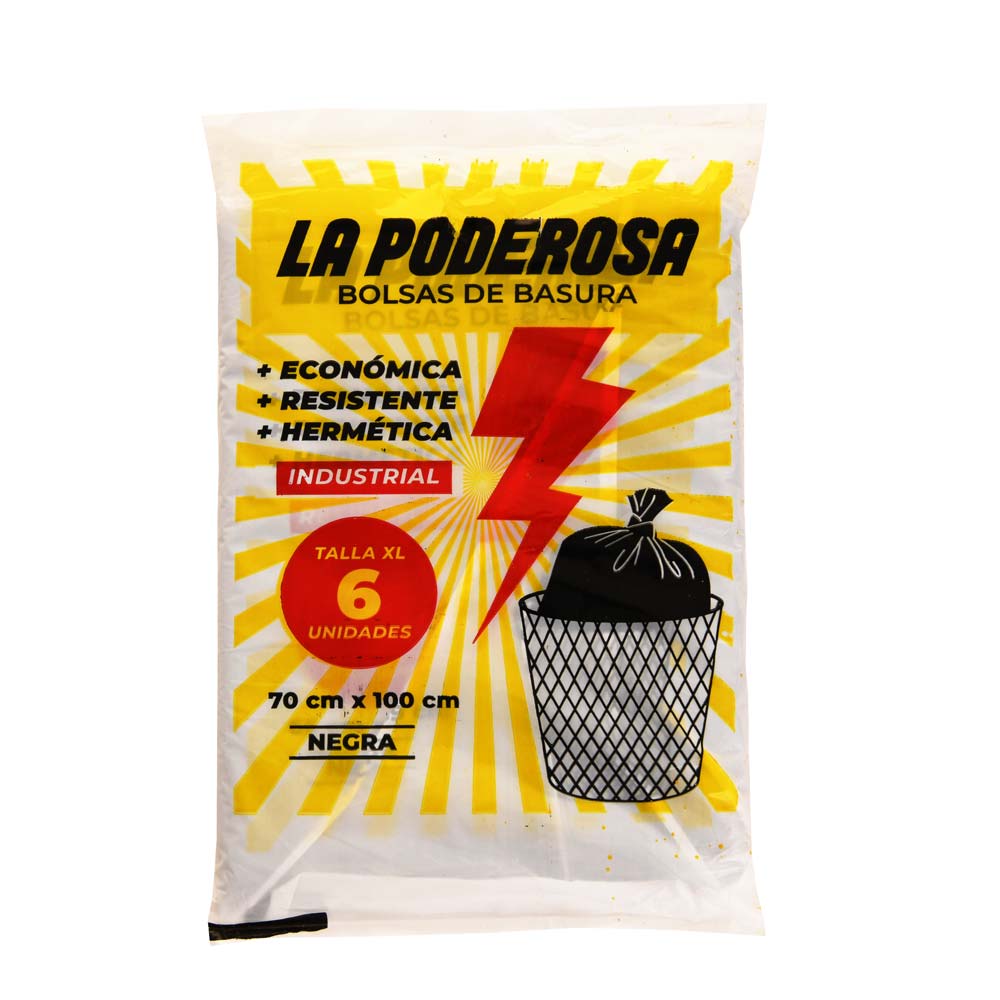 Bolsas de basura extra grandes de 770 L de capacidad, muy resistentes