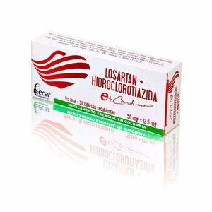 Losartan / Hidroclortiazida Ecar Caja X 30 Tabletas