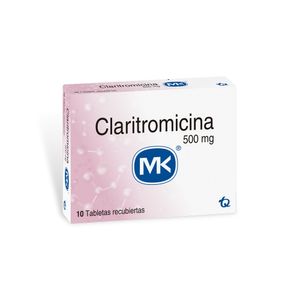 Claritromicina 500 Mg MK X10 Tabletas