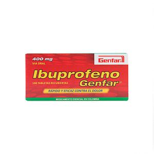 Ibuprofeno 400 Mg Genfar X100 Tabletas