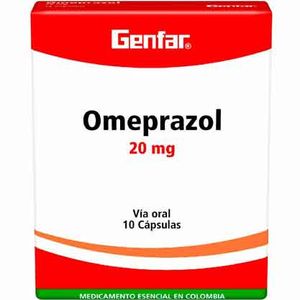 Omeprazol 20 Mg Genfar X10 Cápsulas