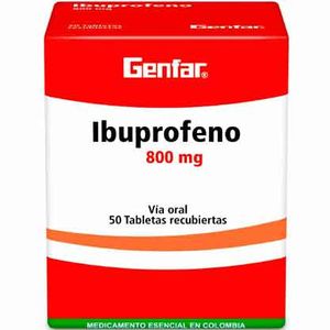Ibuprofeno 800 Mg Genfar X50 Tabletas