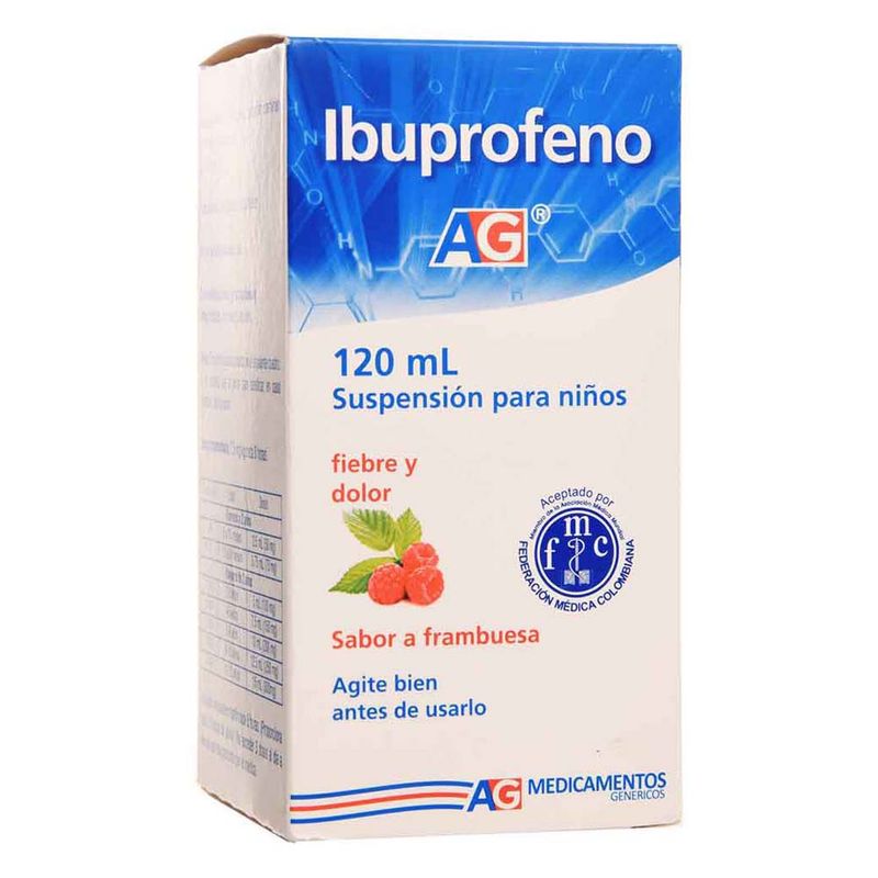 IBUPROFENO 100MG SUSPENSIÓN X 120 MILILITROS AMERICAN GENERICS - Olímpica