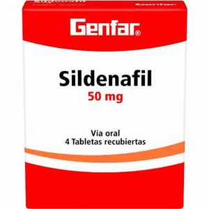 Sildenafil 50 Mg Genfar X4 Tabletas
