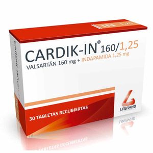 Cardik In 160 / 1.25 Mg Caja X 30 Tabletas