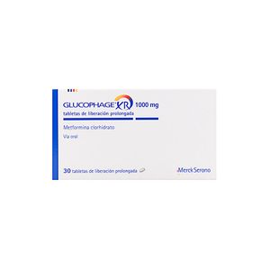 Glucophage Xr Merck Serono 1000 Mg X30 Tabletas