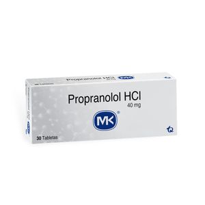 Propranolol HCI Mk 40 Mg Caja X 30 Tableta