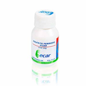 Sulfato Ferroso 200 Mg Ecar X100 Grageas
