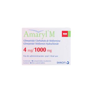 Amaryl M Sanofi 4/1000 Mg X16 Comprimidos