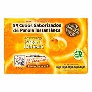Panela El Trapiche Cubo Sabor Naranja 160 G X24 Unds
