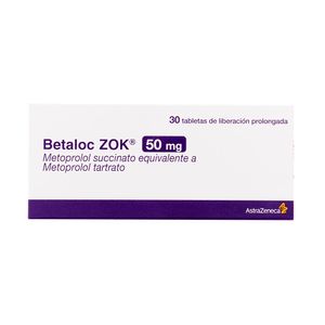 Betaloc Zok 50 Mg Astrazeneca X30 Tabletas