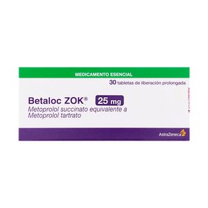 Betaloc Zok 25 Mg Astrazeneca X30 Tabletas